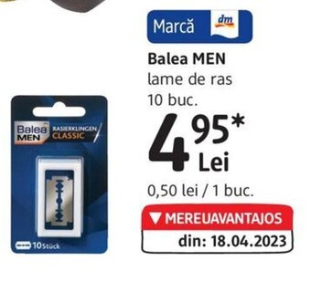 DM Balea MEN lame de ras 10 buc. Ofertă
