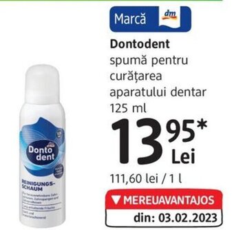 DM Dontodent spumă pentru Ofertă