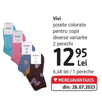 DM Vivi Șosete colorate pentru copii diverse variante 2 perechi Ofertă