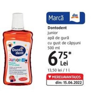 DM Dontodent junior apă de gură Ofertă