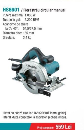Makita HS6601 / Fierăstrău circular manual Ofertă