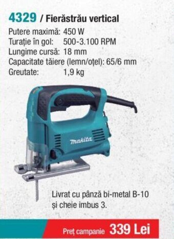 Makita 4329 / Fierăstrău vertical Ofertă