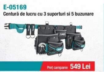 Makita Centură de lucru cu 3 suporturi si 5 buzunare Ofertă