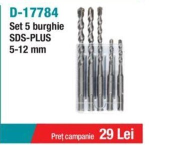 Makita D-17784 Set 5 burghie SDS-PLUS 5-12 mm Ofertă