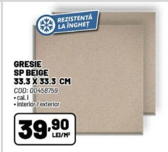 Ambient GRESIE SP BEIGE 33.3 X 33.3 cm Ofertă