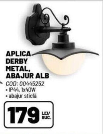 Ambient APLICA. DERBY METAL, ABAJUR ALB Ofertă