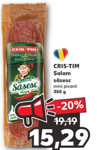 Kaufland CRIS-TIM Salam săsesc mini picant 350 g Ofertă