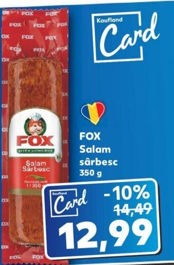 Kaufland FOX Salam Sârbesc Ofertă