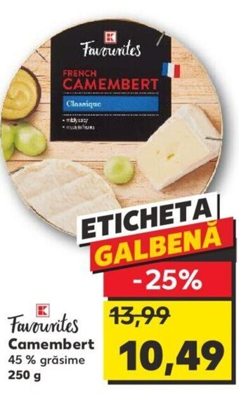 Kaufland Camembert 45 % grăsime 250 g Ofertă