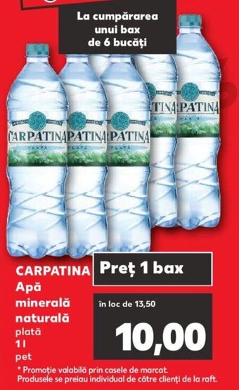 Kaufland CARPATINA Apă minerală naturală Ofertă