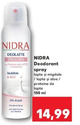 Kaufland NIDRA Deodorant spray Ofertă