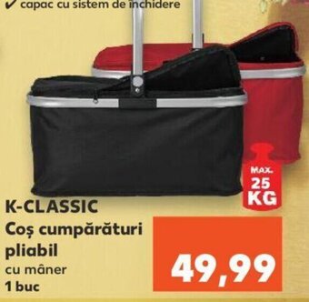 Kaufland K-CLASSIC Coş cumpărături pliabil cu mâner 1 buc Ofertă