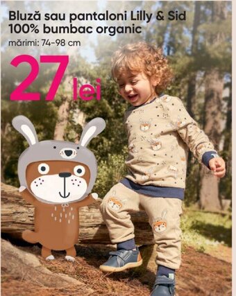 Pepco Bluză sau pantaloni Lilly & Sid 100% bumbac organic Ofertă