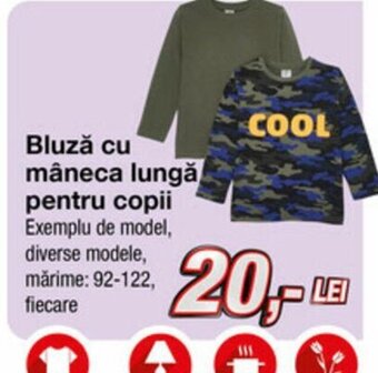 Kik Bluză cu mâneca lungă pentru copii Ofertă