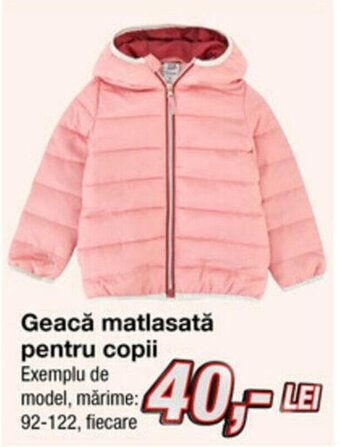 Kik Geacă matlasată pentru copii Ofertă
