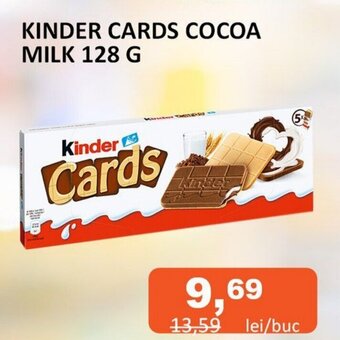 Unicarm KINDER CARDS COCOA MILK 128 G Ofertă