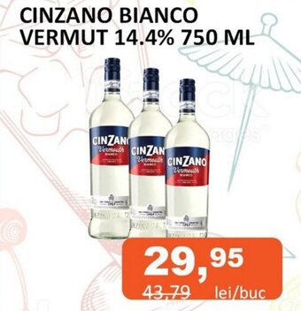Unicarm CINZANO BIANCO VERMUT 14.4% 750 ML Ofertă