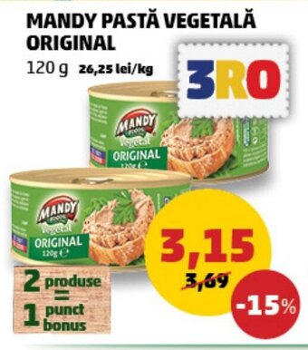 Penny MANDY PASTĂ VEGETALĂ ORIGINAL Ofertă