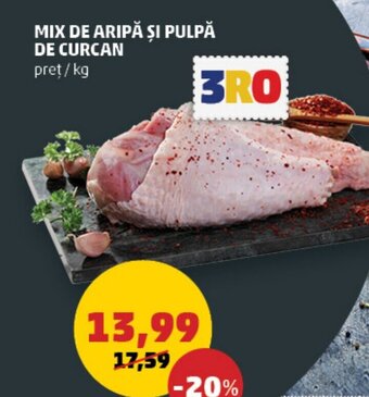 Penny MIX DE ARIPĂ ȘI PULPĂ DE CURCAN pret/kg Ofertă