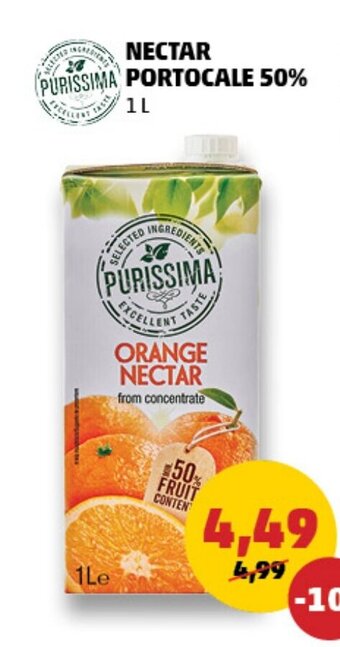 Penny NECTAR PURISSIMA PORTOCALE 50% Ofertă