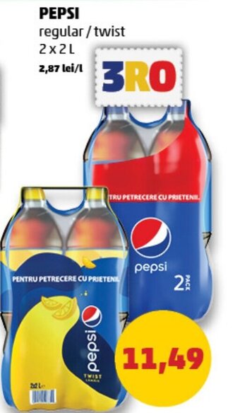 Penny PEPSI regular /twist 2x2L Ofertă