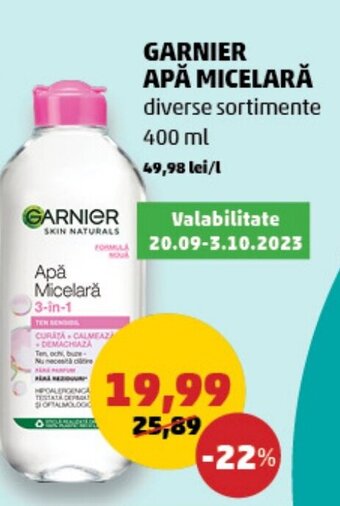 Penny GARNIER APĂ MICELARĂ Ofertă