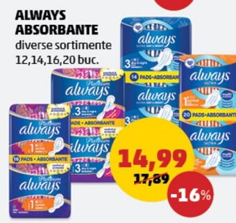 Penny ALWAYS ABSORBANTE Ofertă