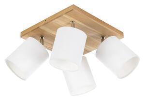 Favi Spot de tavan aprillia 4xe27/25w/230v stejar/alb spot-light do56844474 Ofertă