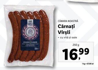Lidl Cârnaţi Virşli Ofertă