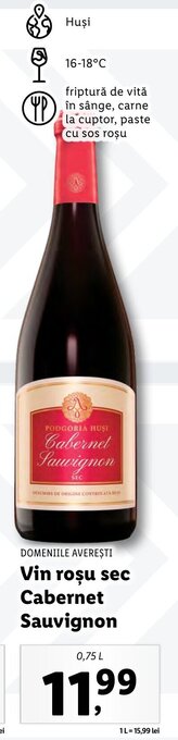 Lidl Vin roşu sec Cabernet Sauvignon Ofertă