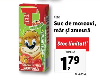 Lidl Suc de morcovi, măr şi zmeură Ofertă