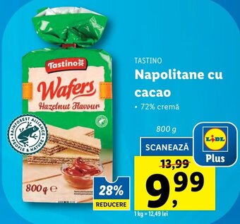 Lidl Napolitane cu cacao Ofertă