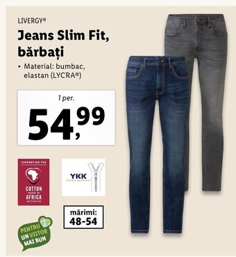 Lidl Jeans Slim Fit, bărbați Ofertă