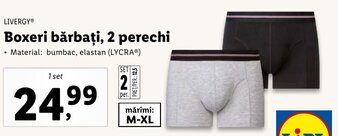 Lidl Boxeri bărbați, 2 perechi Ofertă