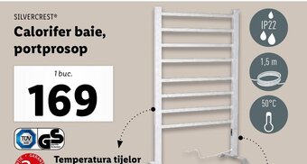 Lidl Calorifer baie, portprosop Ofertă