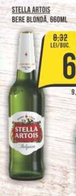 Mega Image STELLA ARTOIS BERE BLONDA, 660ML Ofertă
