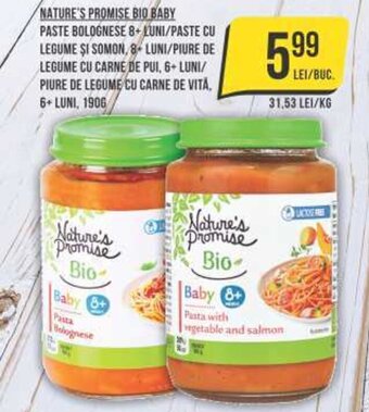 Mega Image PROMISE BIO BABY PASTE BOLOGNESE 8+ LUNI Ofertă