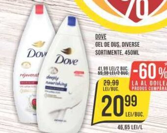 DOVE GEL DE DUŞ, DIVERSE SORTIMENTE, 450ML