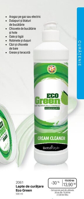 Lapte de curățare Eco Green