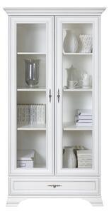 Favi Vitrina idento, alba, pal/mdf, cu doua usi, 99.5x43.5x197.5 cm Ofertă