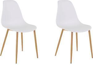 Favi Set 2 scaune miller albe 44/52/87 cm Ofertă