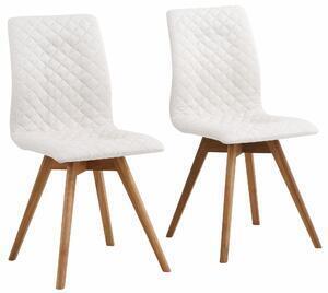 Favi Set 2 scaune rania crem stofa 45/55/91 cm Ofertă