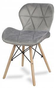Favi Scaun velur gri deschis, stilul scandinav Ofertă