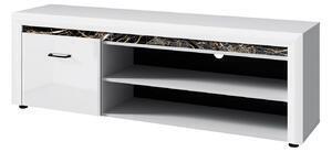 Favi Comoda tv whiteblack, alb, mdf, cu o usa, 166.6x40.3x55.2 cm Ofertă