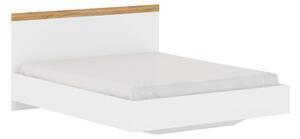 Favi Cadru pat vigo 120, alb lucios/stejar wotan, pal, 124.6x205.4x89 cm Ofertă