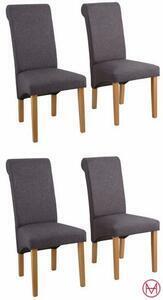 Favi Set 4 scaune rito tiago gri stofa Ofertă