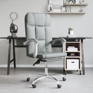 Fotoliu de birou rabatabil, gri inchis, textil