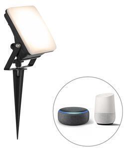 Favi Spot inteligent negru 12,8 cm cu led ip65 cu pin de împământare - ruud Ofertă