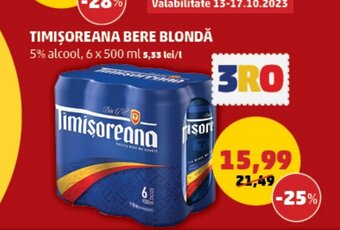 Penny TIMIȘOREANA BERE BLONDĂ Ofertă