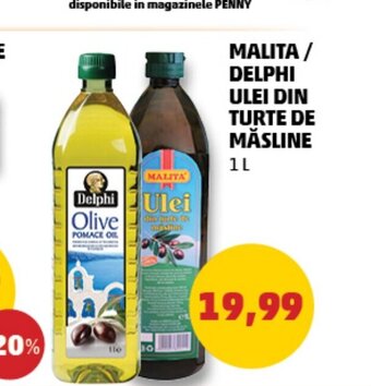 Penny MALITA / DELPHI ULEI DIN TURTE DE MĂSLINE Ofertă